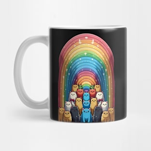 Lovely Rainbow Kitten Mug